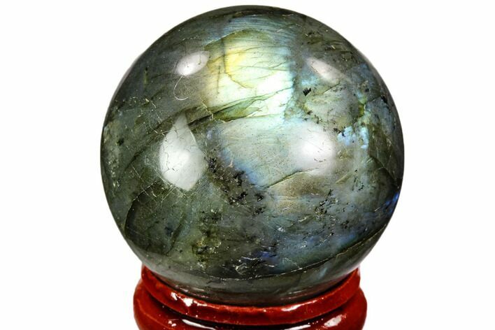 Flashy, Polished Labradorite Sphere - Great Color Play #105782